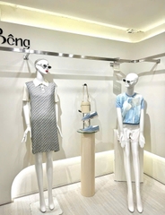Váy Tory Burch suông len cải lụa cổ đức