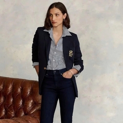 Blazer Polo 100% cotton 1 khuy huy hiệu PRL 2 màu