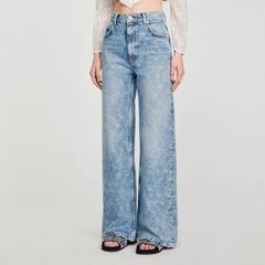 QUẦN JEANS ỐNG RỘNG IN TRÁI TIM