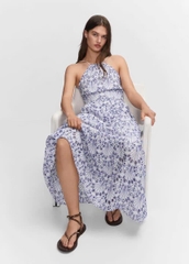 Váy maxi MNG thô đũi hoa nhí 2 quai mảnh