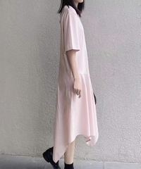 Váy thun suông COS đuôi cá cổ tròn ngắn tay