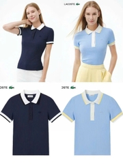 Áo thun tăm Lacoste cổ bẻ