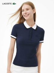 Áo thun tăm Lacoste cổ bẻ