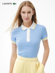 Áo thun tăm Lacoste cổ bẻ