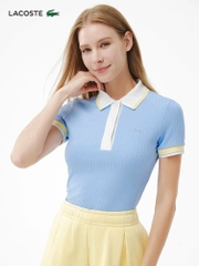 Áo thun tăm Lacoste cổ bẻ