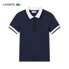 Áo thun tăm Lacoste cổ bẻ