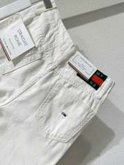 Quần baggy Tommy trắng rách gối dư xịn