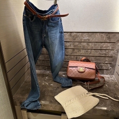 Quần jean Celine kèm belt nâu