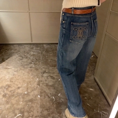Quần jean Celine kèm belt nâu