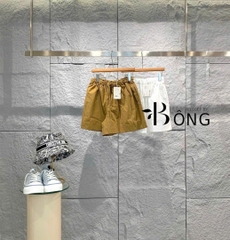 Quần short khaki COS dáng ngắn cạp chun