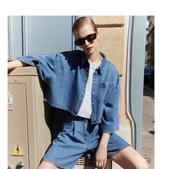 Quần short COS denim dáng lửng