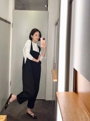 Quần yếm COS đen túi hộp