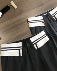 Quần suông Zara cạp lật trắng
