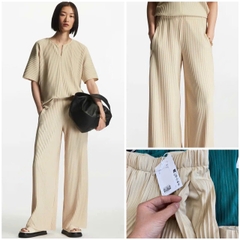 Quần COS suông xếp ly dập
