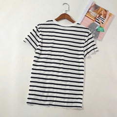 Top Massimo Dutti kẻ ngang cổ tròn