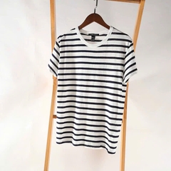 Top Massimo Dutti kẻ ngang cổ tròn
