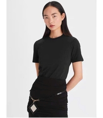 Tshirt Tory Burch cổ tròn logo thêu