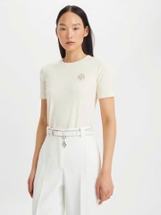 Tshirt Tory Burch cổ tròn logo ngực