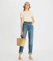 Tshirt Tory Burch cổ tròn logo ngực