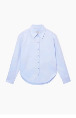 Sơ mi COS xanh cổ đức độn vai