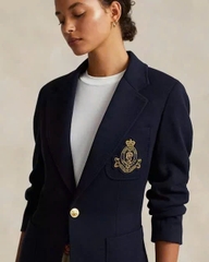 Polo Ralph Lauren Double-Knit Jacquard Blazer - 1 khuy Huy hiệu thêu