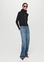 Áo khoác cardigan hở cổ tay