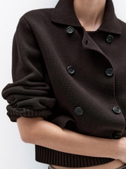 ÁO KHOÁC KIM CARDIGAN ĐÔI NGỰC 100% COTTON