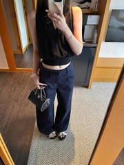 Quần denim Polo màu chàm dáng suông