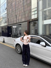 Quần denim Polo màu chàm dáng suông