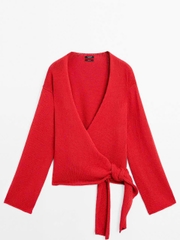 ÁO CARDIGAN DỆT KIM CÓ CHI TIẾT THẮT LƯNG