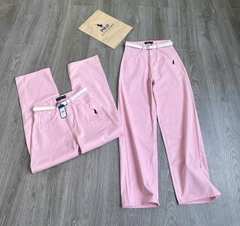 Quần denim Polo hồng kèm belt