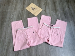 Quần denim Polo hồng kèm belt