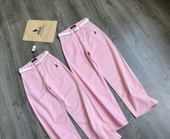 Quần denim Polo hồng kèm belt
