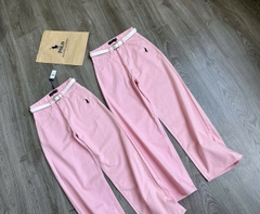 Quần denim Polo hồng kèm belt