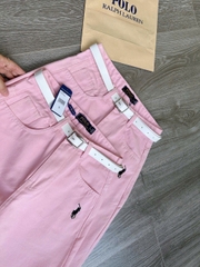 Quần denim Polo hồng kèm belt