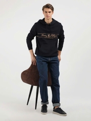 Áo hoodie Tommy thêu chữ dập nổi ngực  màu