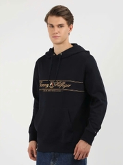 Áo hoodie Tommy thêu chữ dập nổi ngực  màu