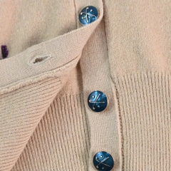 Áo len CDG Tory Burch thêu logo cổ V
