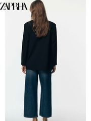 Blazer đen Zara 2 túi trước