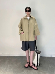 Trendcoat khaki dáng loose