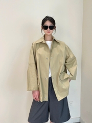 Trendcoat khaki dáng loose