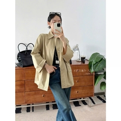 Trendcoat khaki dáng loose
