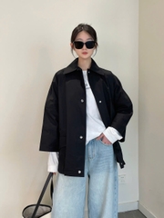 Trendcoat khaki dáng loose