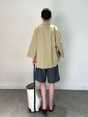 Trendcoat khaki dáng loose