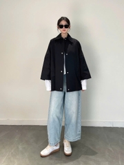 Trendcoat khaki dáng loose