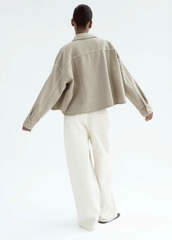 Jacket Zara khaki đinh tán