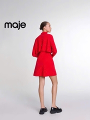 Áo len MAJE sợi dệt cổ dựng