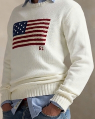 Áo len Polo cờ Mỹ 100% cotton 2 màu