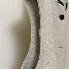 Gilet Zara dạ ép 2 túi trước dáng dài màu beirge