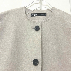 Gilet Zara dạ ép 2 túi trước dáng dài màu beirge